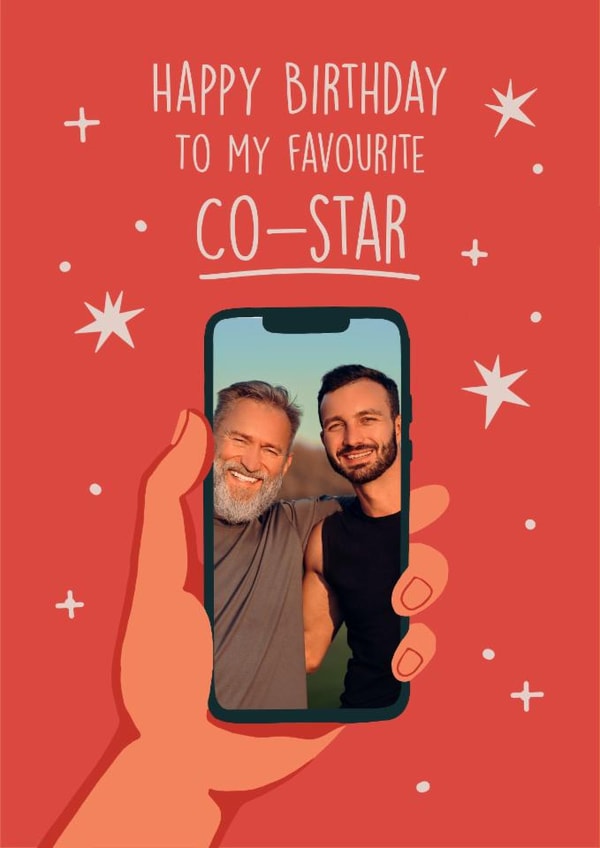 Fun Birthday Card - To My Favourite Co-Star - Mobile Phone created by Bellollage