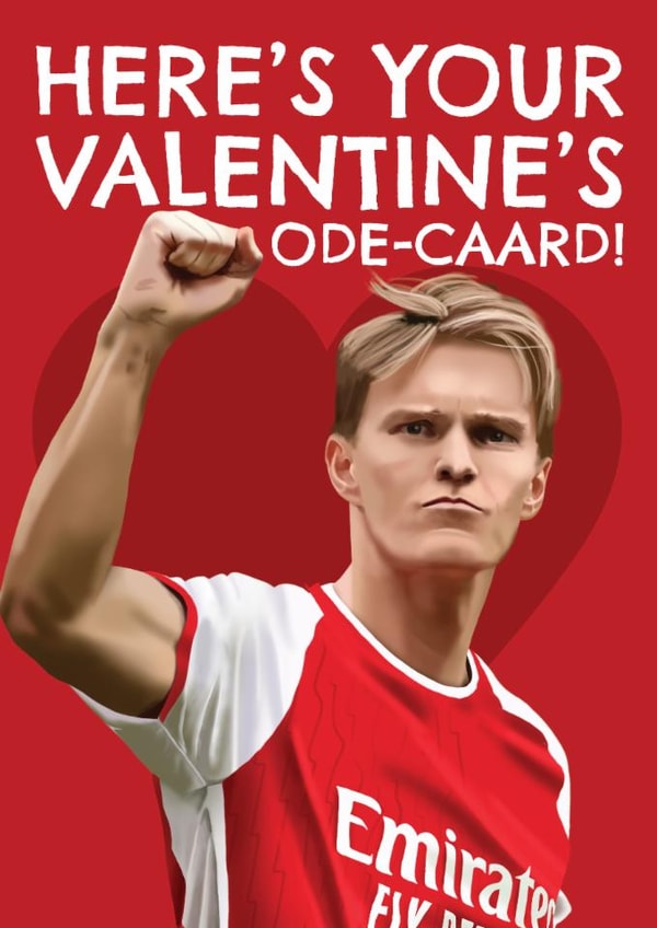 Martin Odegaard Arsenal Captain - Valentine's Card - Gooners created by AbiGoLucky