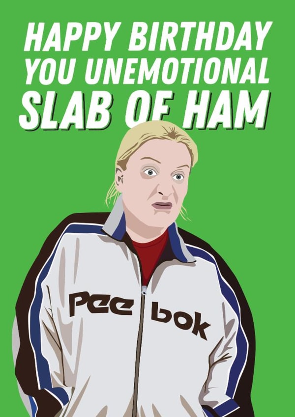 Funny Birthday Card - This Country - Unemotional Slab Of Ham created by Kyleigh Orlebar