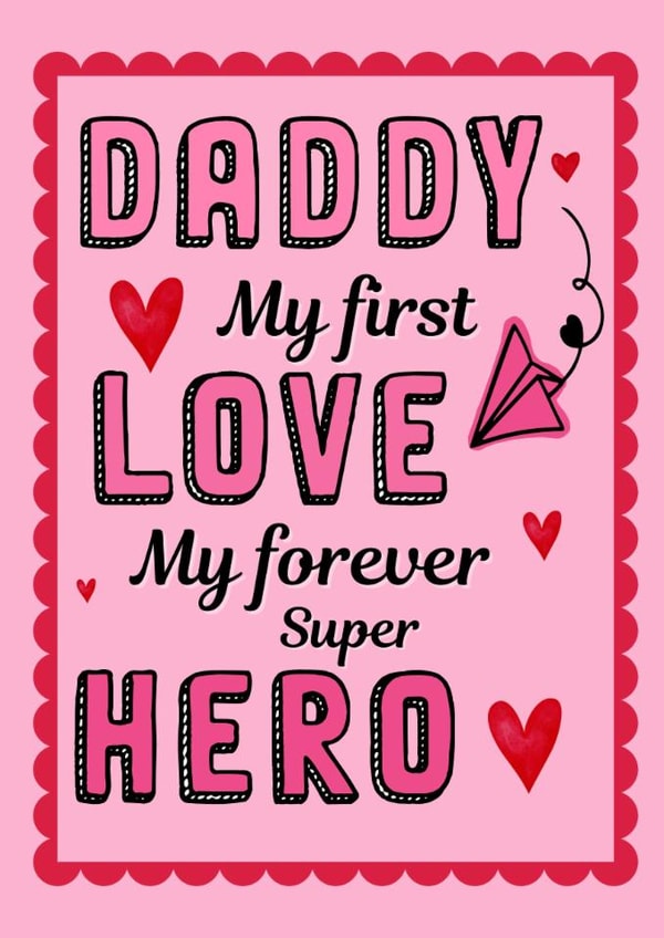 Cute Father's Day Card - To Daddy - Super Hero created by Original Fox Cards