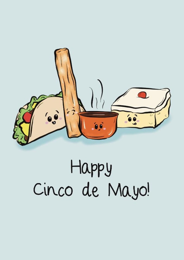 Cute Love & Friendship Card - Cinco De Mayo - Mexican created by Punderstanding Life