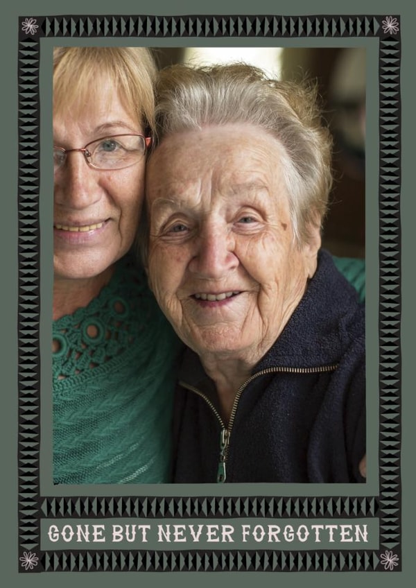 Classic Sympathy/Thinking Of You Card - Gone But Never Forgotten created by Hadley Paper Goods Ltd