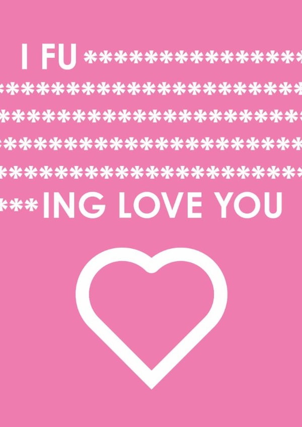 Funny rude valentines day card in a cute style for significant other created by Ryan Hewitt