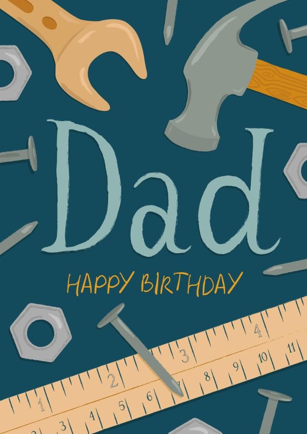 Classic Birthday Card - For Dad - DIY created by The Pattern Press