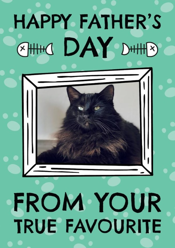 Funny Father's Day Card - Cat Dad - True Favourite created by AbiGoLucky