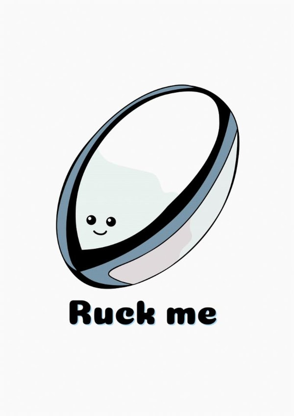 Valentine's or Anniversary card for your rugby playing partner created by James Dix