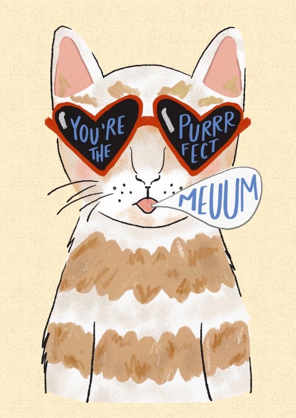 Cute Mother's Day Card - Purrrfect Mum created by Cindy Reynolds