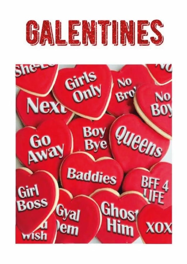 Fun Valentine's Day Card - Galentines - Hearts created by All Shades