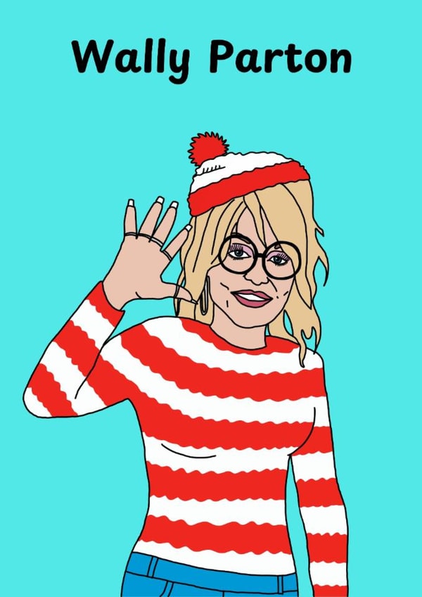 Where's Dolly? Dolly Parton meets Where's Wally created by Katie Merrien