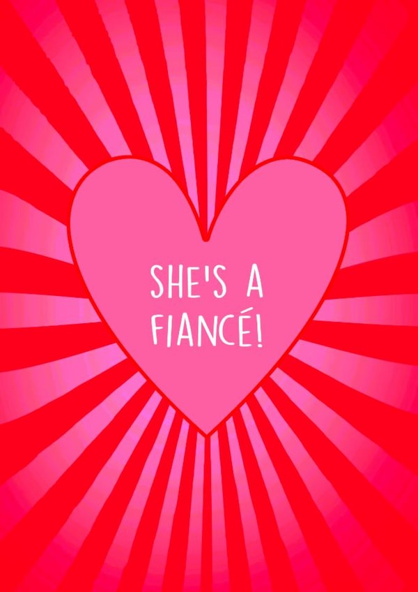 Fun Engagement Card - For Fiancé - She's A Fiancé! created by Poppy & Mabel