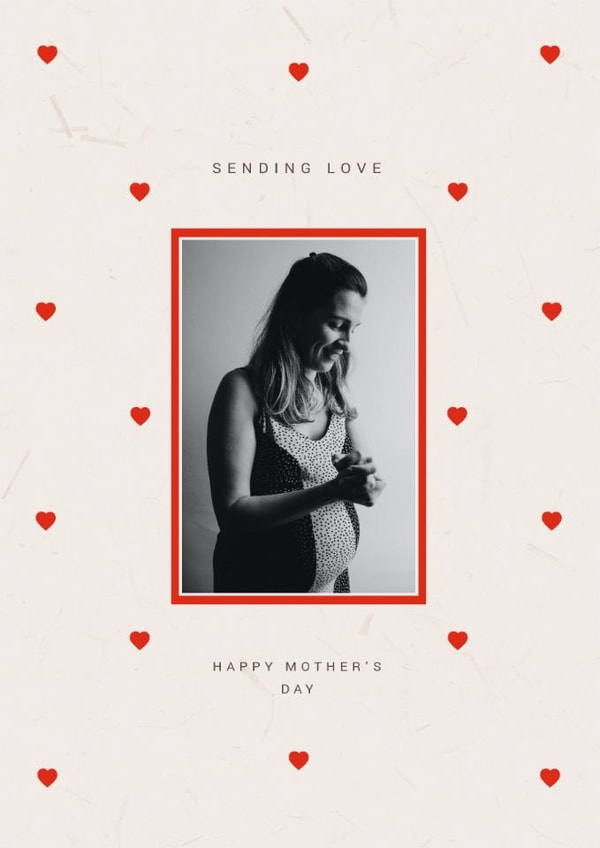 Classic Mother's Day Card - Little Hearts - Sending Love created by Sabrin Deirani