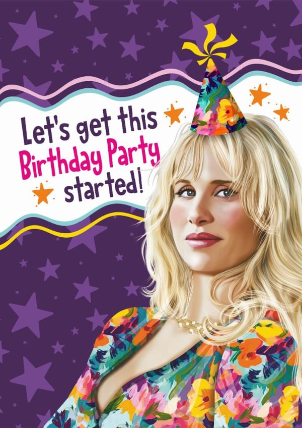 Funny Birthday Card - Let's Get This Birthday Party Started - Amandaland created by Atwood & Atwood