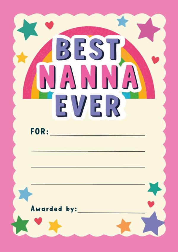 Cute Mother's Day Card - Best Nana Ever created by Helen Richmond