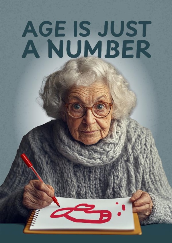 funny face swap card - granny - birthday - willy created by ellavation studio