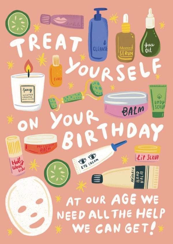 Fun Birthday Card - For Her - Skincare created by @AimeeStevens.Design