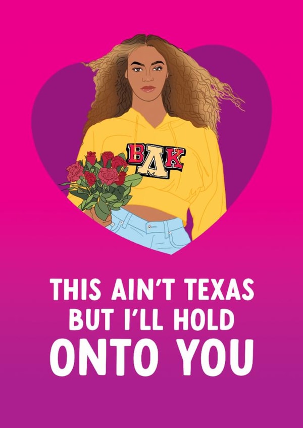 Fun Valentine's Day/Anniversary Card - Beyonce - Texas Hold Em created by The Cake Thief