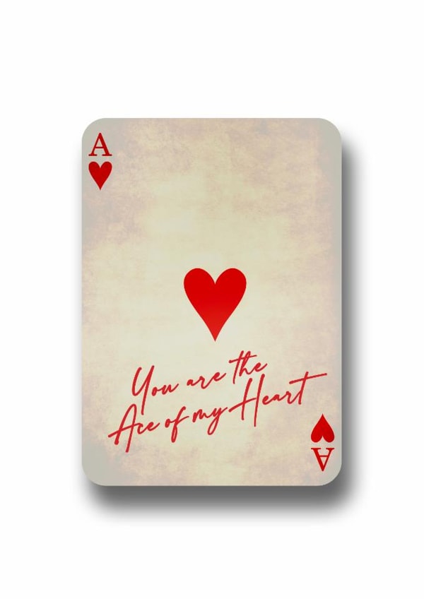 You are the ace of my heart card retro playing card valentines day anniversary created by Tom Spencer
