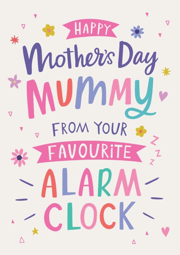 Funny and honest card for Mummy on Mother's Day - Favourite Alarm Clock created by Dotty Black