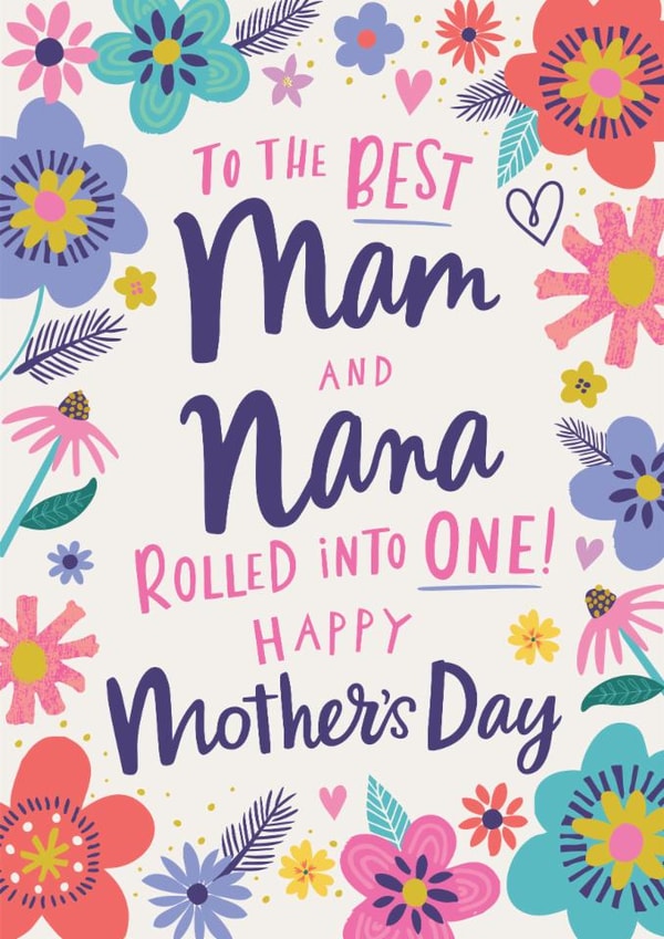 Pretty Mother's Day Card - Mam And Nana created by Dotty Black