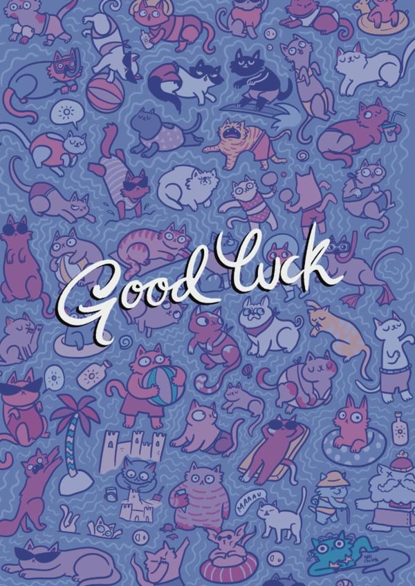 Good luck summer cats created by Nati Chuleta
