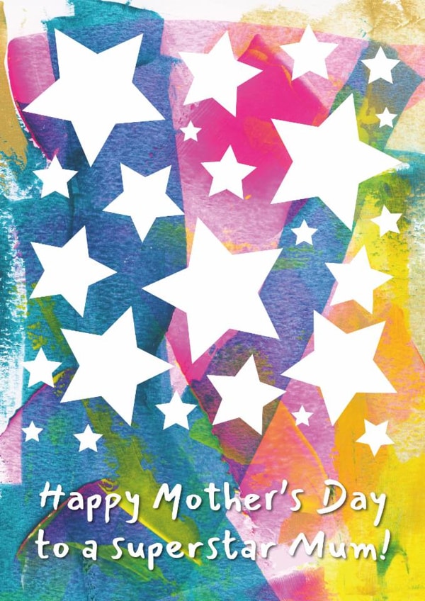 Classic Mother's Day Card - Superstar Mum created by size3art