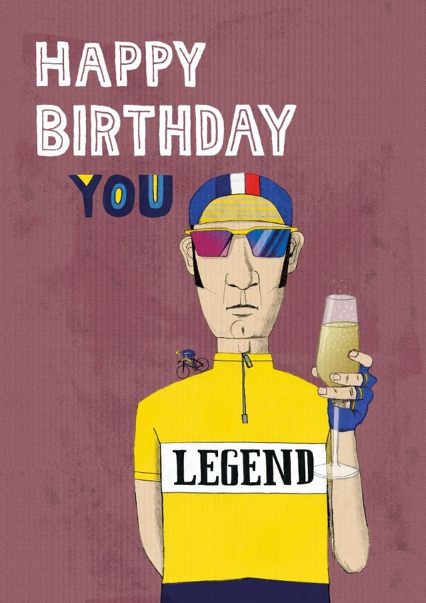 Fun Birthday Card - For Him - Legend created by Pencilface