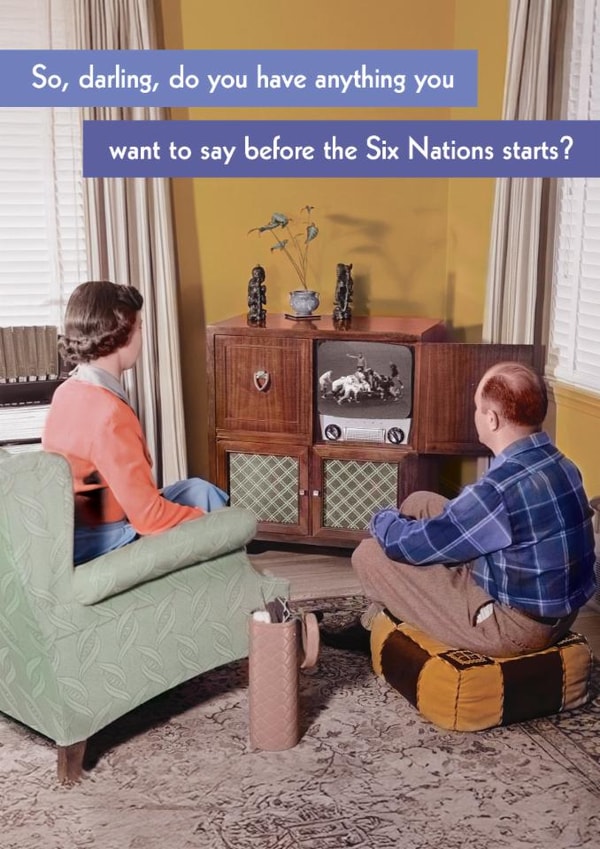 Funny Birthday Card - Six Nations created by Quitting Hollywood