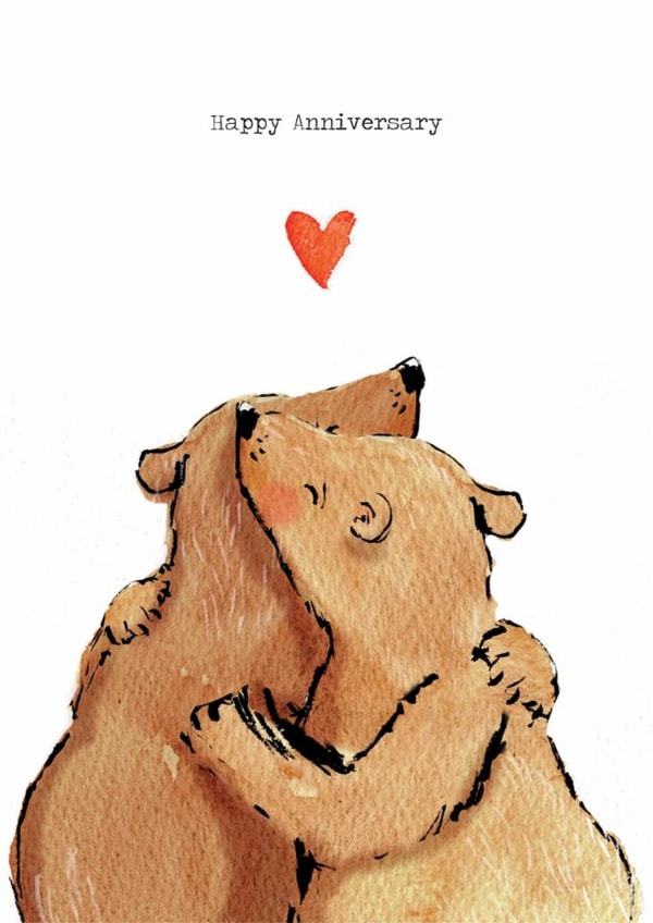 Cute Anniversary Card - Bear Hug created by Rosie & Radish