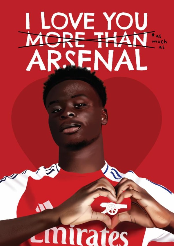 Funny Valentine's Day/Anniversary Card - Bukayo Saka - Arsenal created by AbiGoLucky