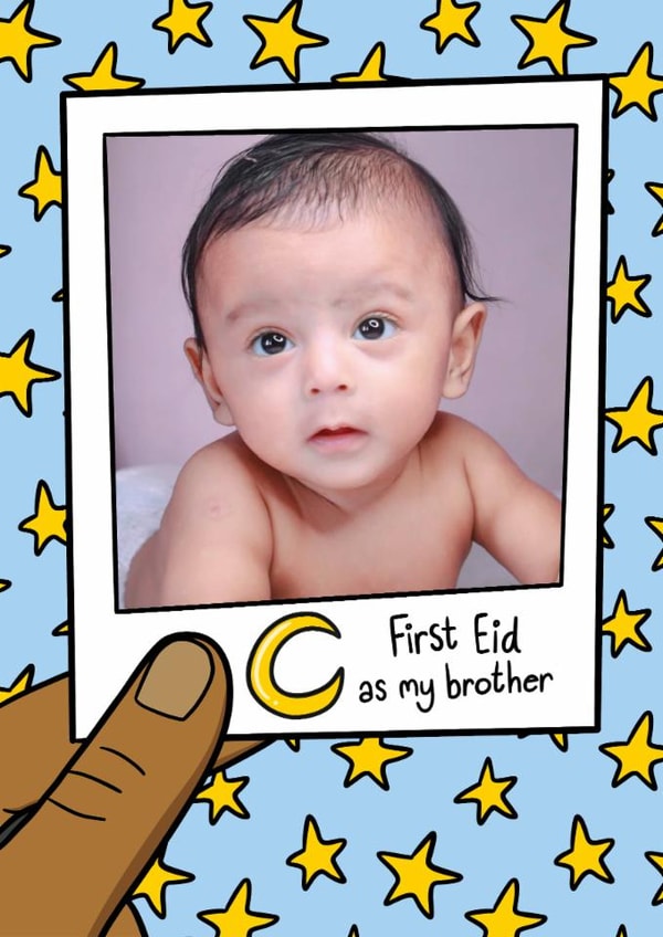 Cute Eid Card - First Eid As My Brother - New Baby created by TeePee Creations