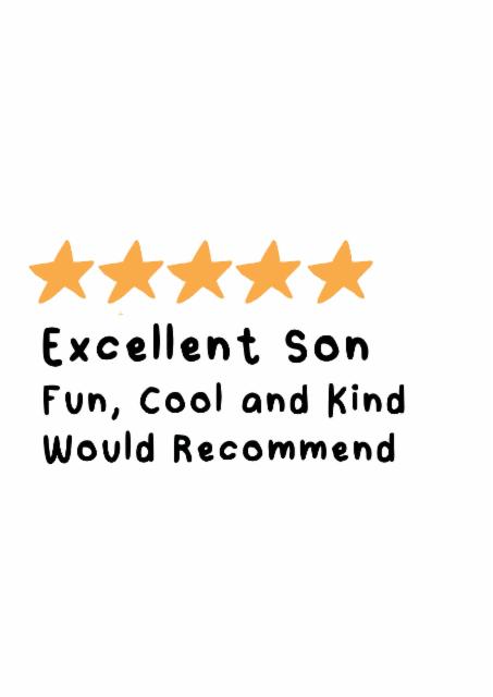 Excellent son card card