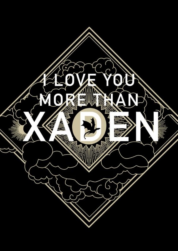 Funny Valentine's Day Card - Onyx Storm - Xaden created by ceebeefee