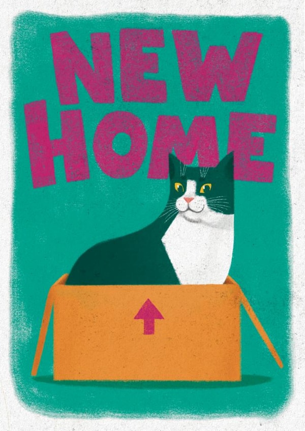 Cute New Home Card - Cat - Box created by Pretty Pretty Bad