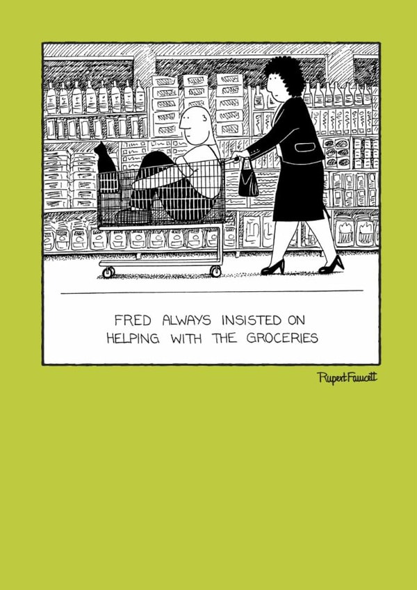 Funny card for the useless man in your life created by Rupert Fawcett