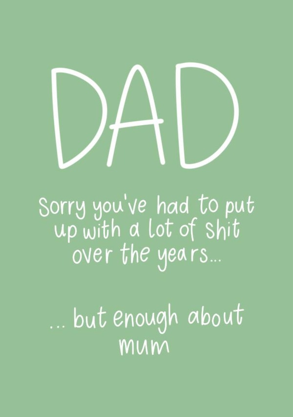 Fathers Day Card - Take a dig at Mum too! created by Hattie Ainsworth 