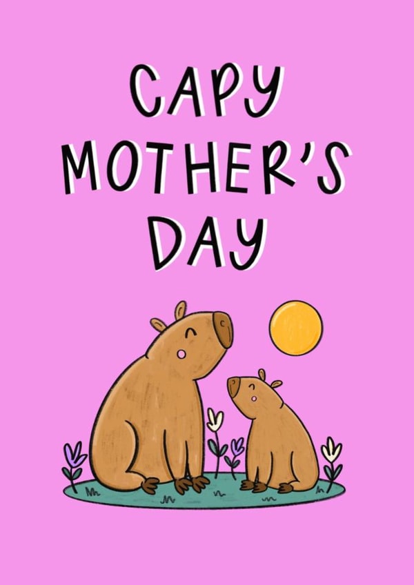 Cute Mother’s Day Card - Capybara created by Muses & May 