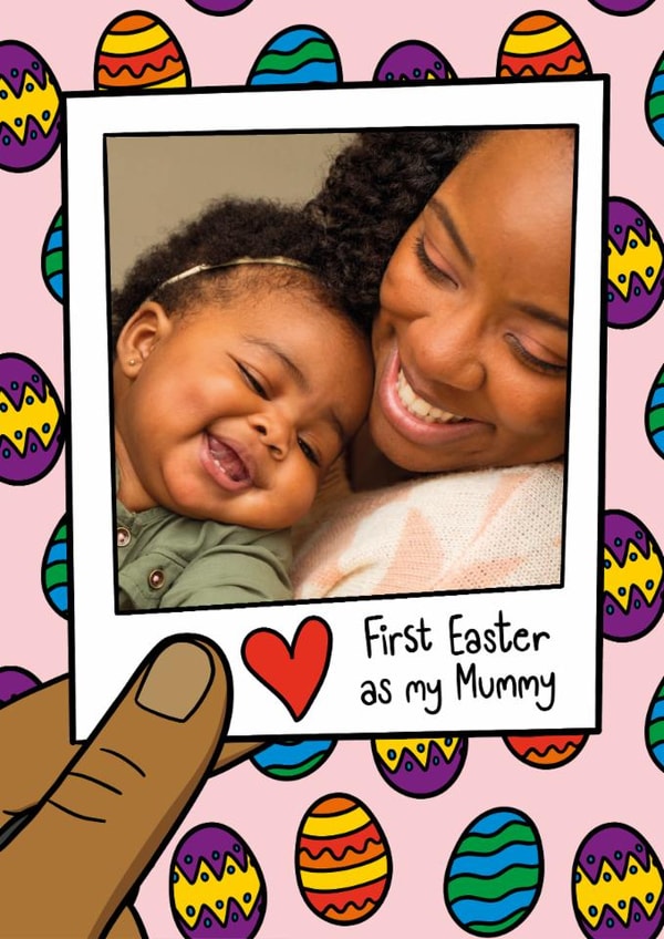 Cute Easter Card - First Easter As My Mummy - Easter Eggs created by TeePee Creations