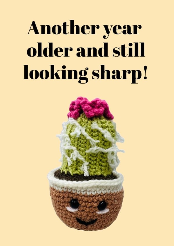 Cute birthday card for a friend - little cactus - looking sharp created by Milliewest