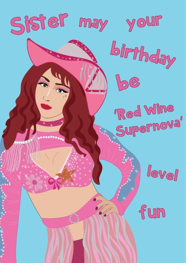 Fun Birthday Card - For Sister - Chappell Roan created by @Laura Lonsdale Designs