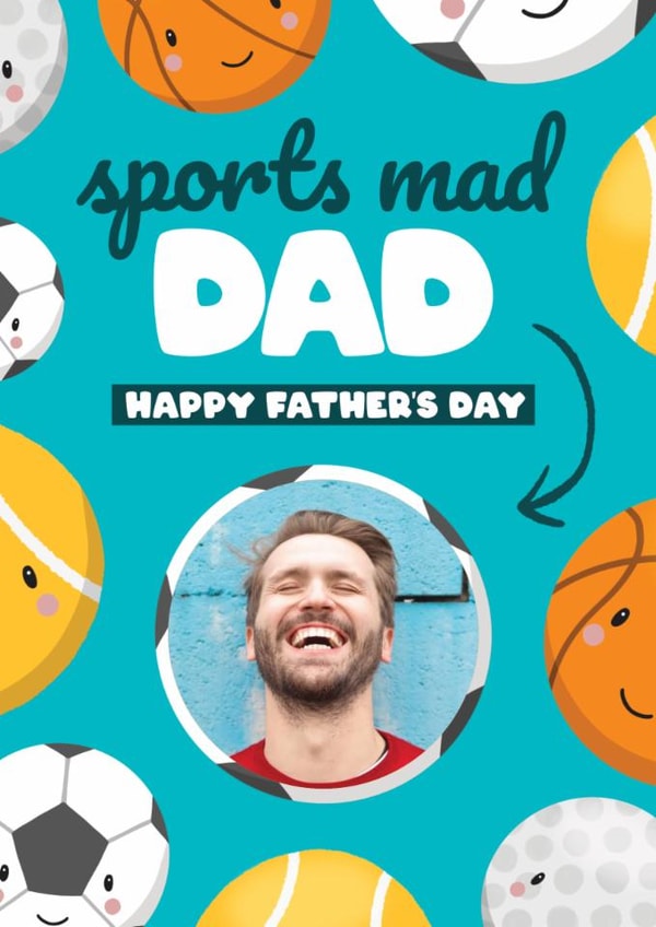Cute Father's Day Card - Sports Mad created by Bev O'Connor || @oconnordesign