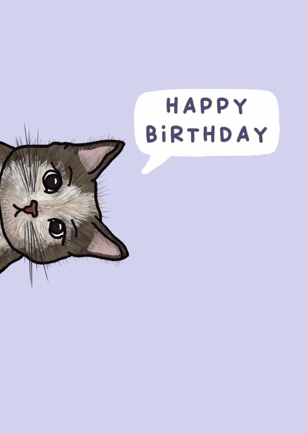 Cute Birthday Card - Cat - Happy Birthday created by Sarah Harding