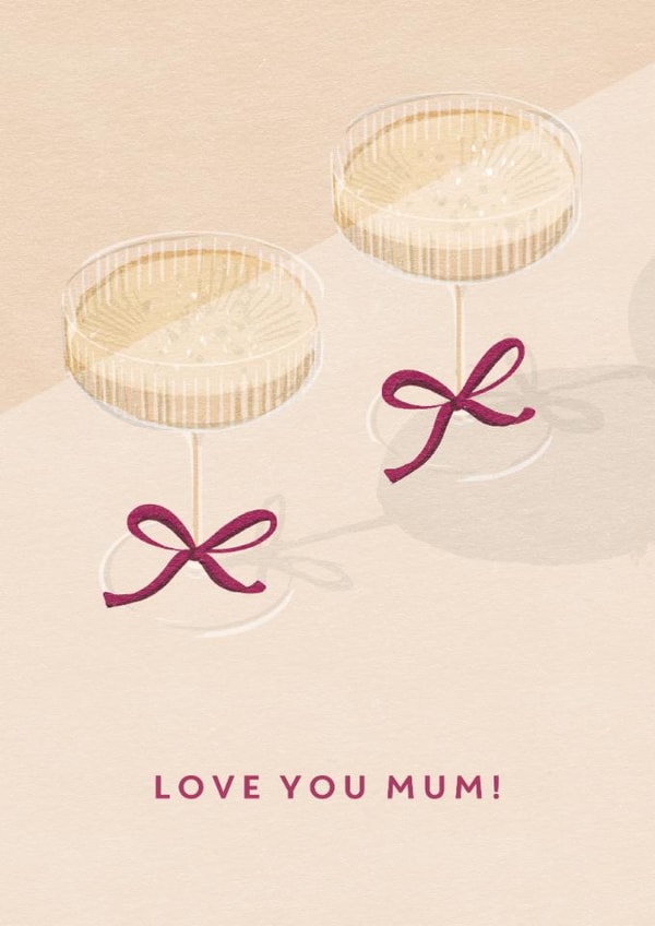 Pretty Mother's Day Card - Champagne Cocktails created by @doublepea_designs