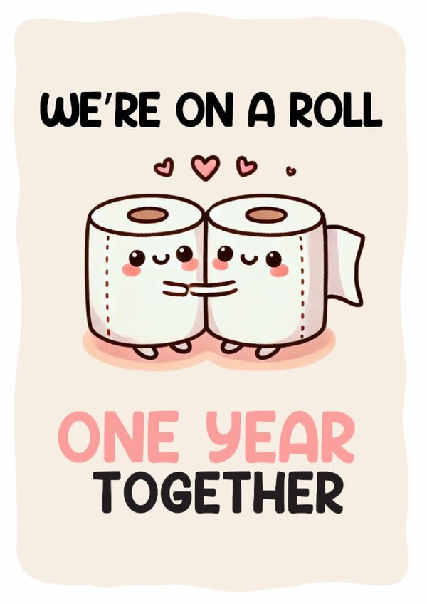 Happy Paper On a Roll Anniversary Card created by The Playful Press
