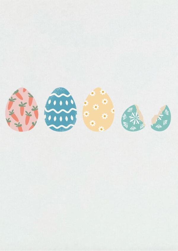 Cute Easter card - Easter Eggs - Have a Crackin' Easter! created by GRA Designs