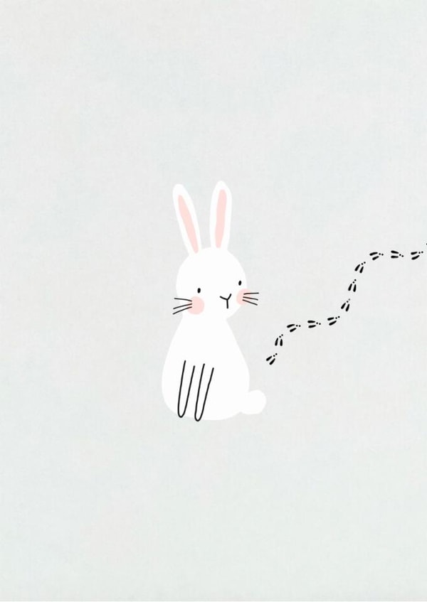 Cute Easter Card - Bunny - Simple Design created by GRA Designs