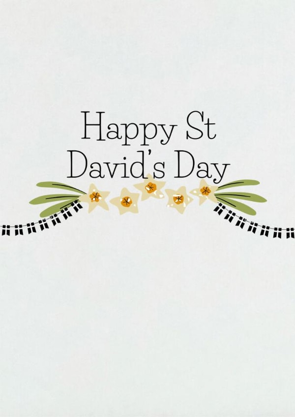 Classic Faith Card - St David's Day - Flowers created by GRA Designs