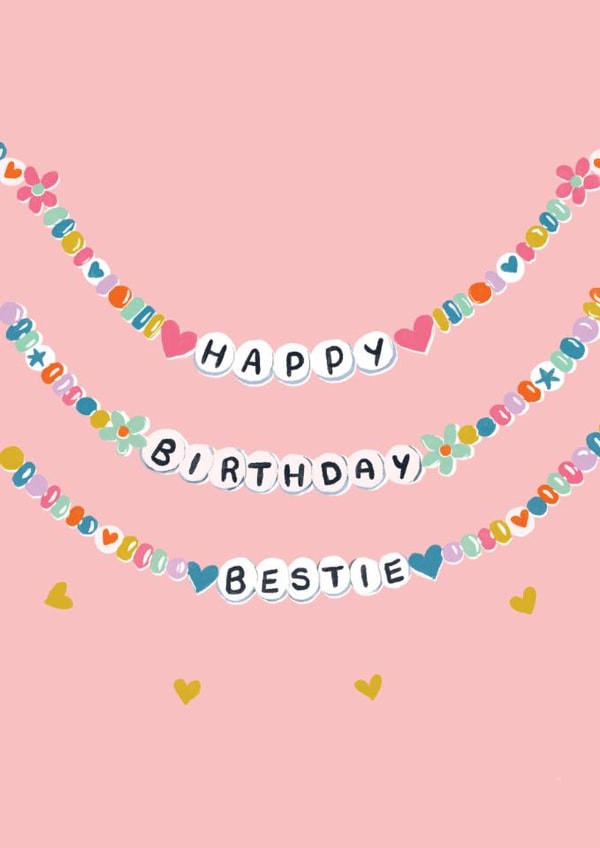 Cute Birthday Card - Best Friend - Friendship Bracelets created by Zoe May Designs