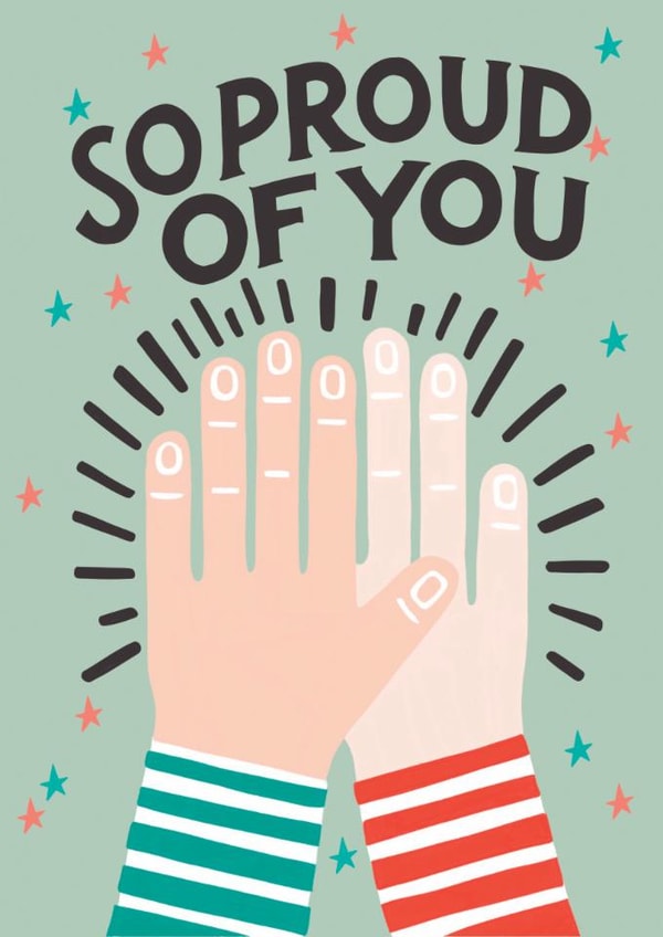 Classic Congratulations Card - High Five - So Proud Of You created by Corrie Joy Creative