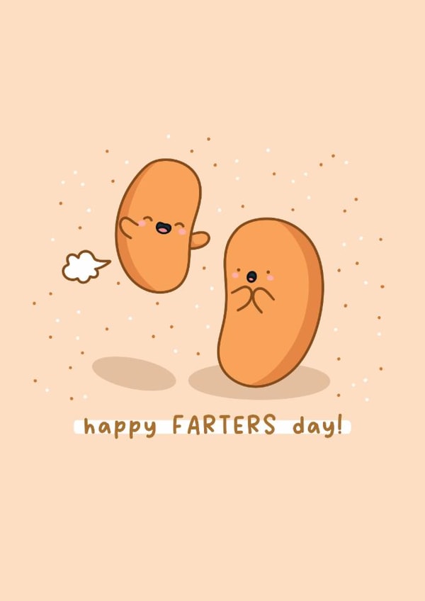 Cute Father's Day Card - Beans - Happy Farters Day! created by Rosalie Perl