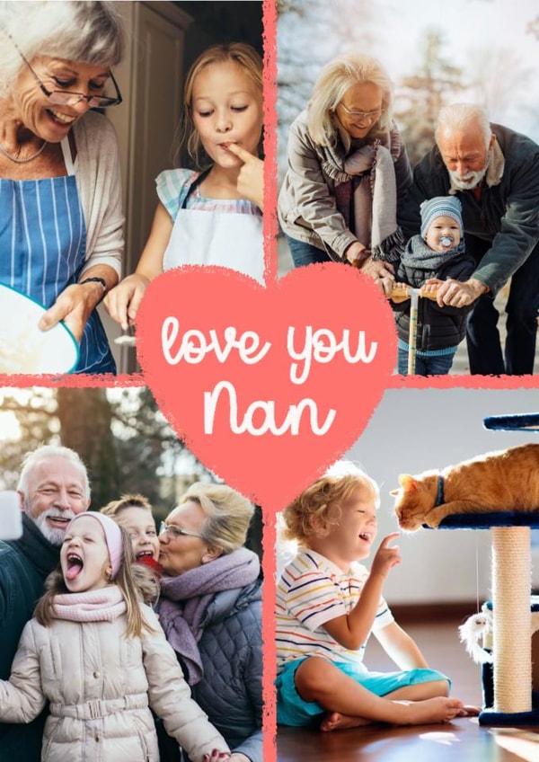 Classic Mother's Day/Birthday Card - Love You Nan created by Spark and Wild